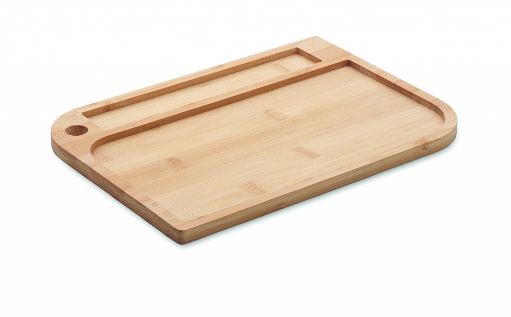 Logo trade promotional giveaways picture of: Meal plate in bamboo