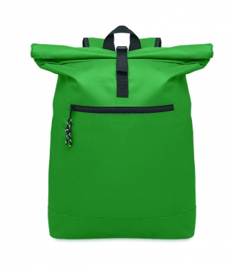 Logo trade promotional gifts image of: 600Dpolyester rolltop backpack