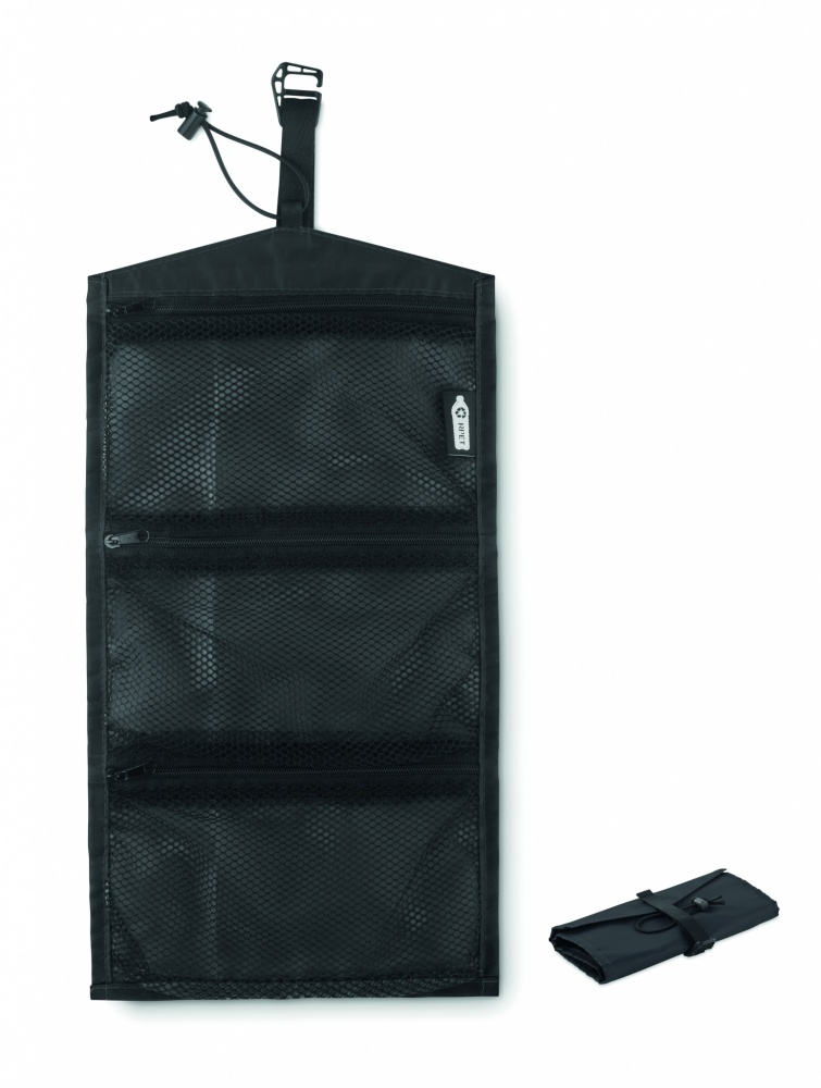 Logo trade business gifts image of: 210RPET travel cable organizer