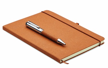 Logotrade promotional item image of: Recycled leather notebook set