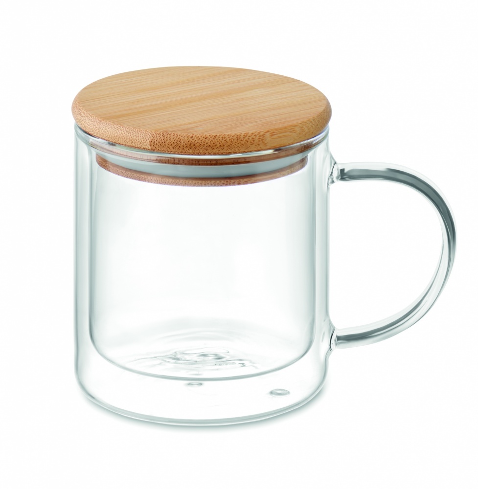 Logo trade promotional giveaway photo of: Double wall borosilicate mug