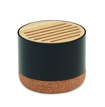 Logo trade business gifts image of: Cork and aluminium speaker