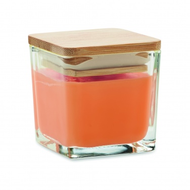 Logo trade promotional item photo of: Squared fragranced candle 50gr