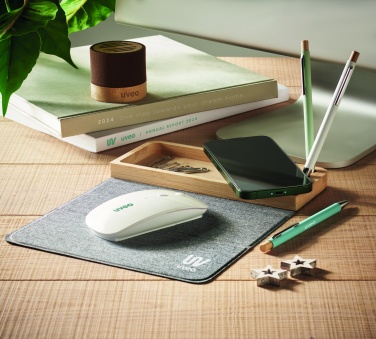 Logotrade promotional merchandise image of: Wireless charger in bamboo 15W