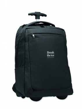 Logo trade promotional item photo of: A portable backpack trolley with wheels, made of 600D RPET polyester