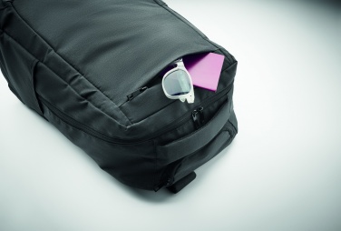 Logo trade promotional gifts image of: A portable backpack trolley with wheels, made of 600D RPET polyester