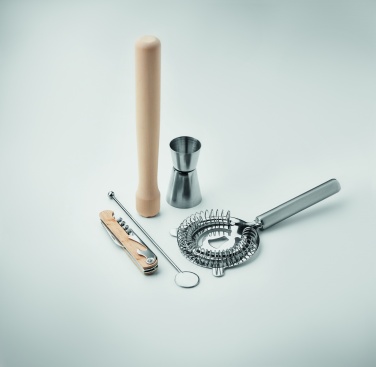 Logo trade promotional merchandise picture of: 5 piece cocktail kit in pouch.