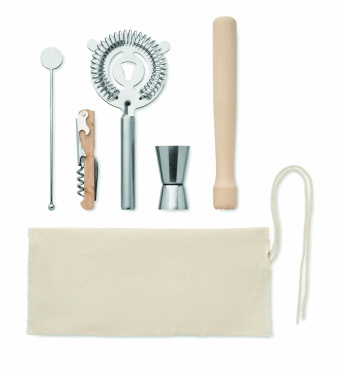 Logo trade advertising product photo of: 5 piece cocktail kit in pouch.