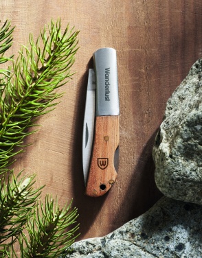 Logo trade corporate gifts picture of: Foldable knife in acacia wood