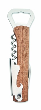 Logotrade advertising product picture of: 3 in 1 bamboo bottle opener WOOL