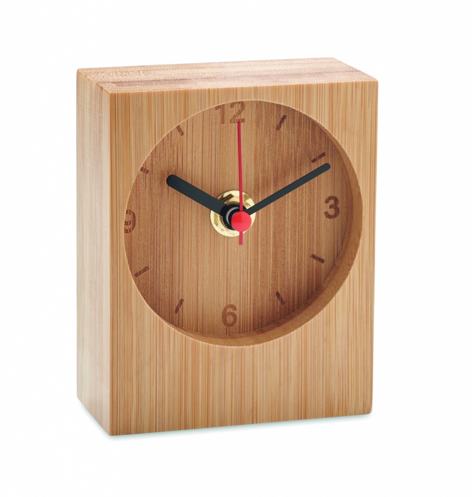 Logotrade promotional merchandise image of: Bamboo table clock