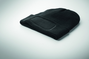 Logo trade promotional giveaways image of: Unisex beanie RPET polyester