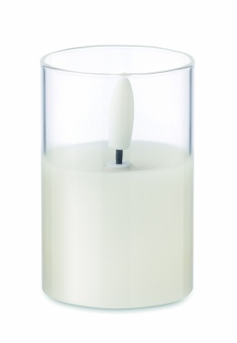 Logo trade promotional gifts picture of: LED wax candle in glass holder