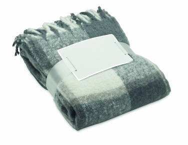 Logo trade business gift photo of: Chequered mohair blanket
