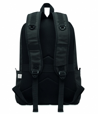 Logotrade advertising product image of: A 15-inch laptop backpack made of recycled pre-consumer cotton with customizable printing