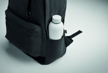 Logo trade business gifts image of: A 15-inch laptop backpack made of recycled pre-consumer cotton with customizable printing