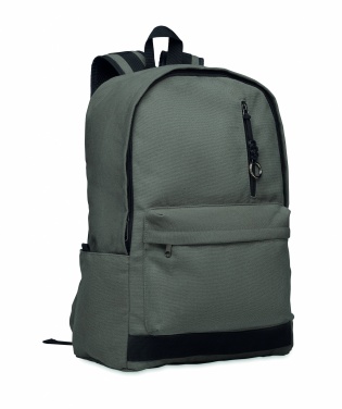 Logo trade corporate gifts picture of: A 15-inch laptop backpack made of recycled pre-consumer cotton with customizable printing