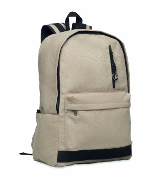 Logotrade promotional gifts photo of: A 15-inch laptop backpack made of recycled pre-consumer cotton with customizable printing