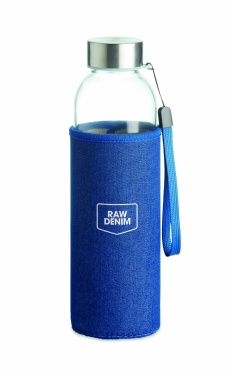 Logo trade promotional merchandise photo of: Glass bottle in pouch 500 ml