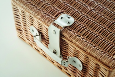 Logo trade promotional products picture of: Wicker picnic basket 4 people