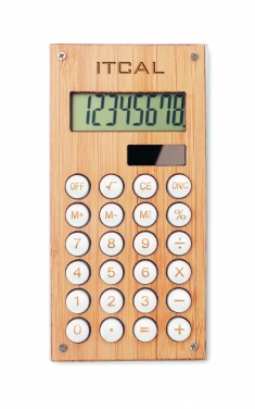 Logotrade promotional gift picture of: 8 digit bamboo calculator