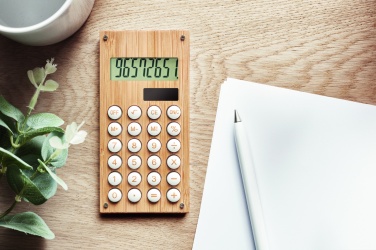 Logotrade promotional items photo of: 8 digit bamboo calculator