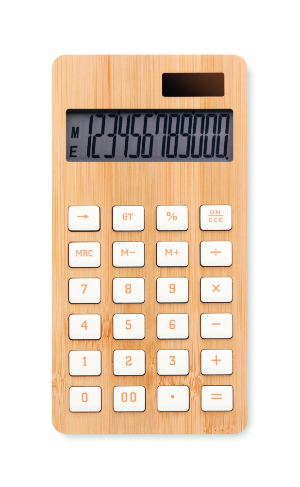 Logo trade promotional gift photo of: 12 digit bamboo calculator