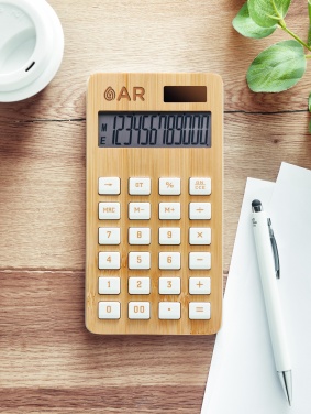 Logotrade promotional giveaway image of: 12 digit bamboo calculator