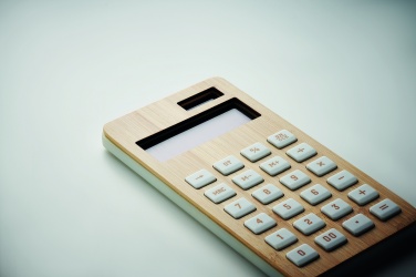 Logo trade promotional products image of: 12 digit bamboo calculator
