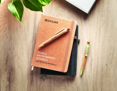 Logotrade promotional item image of: Recycled Leather A5 notebook
