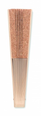 Logo trade promotional items picture of: Wood hand fan with cork fabric