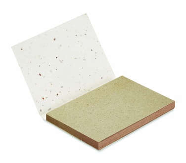 Logo trade promotional merchandise picture of: Grass/seed paper memo pad