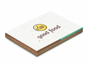 Logo trade advertising product photo of: Grass/seed paper memo pad
