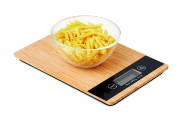 Logo trade promotional item photo of: Bamboo digital kitchen scales