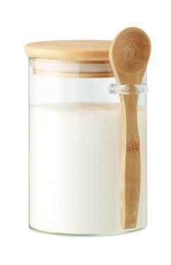 Logotrade promotional giveaway picture of: Glass jar with spoon 600 ml