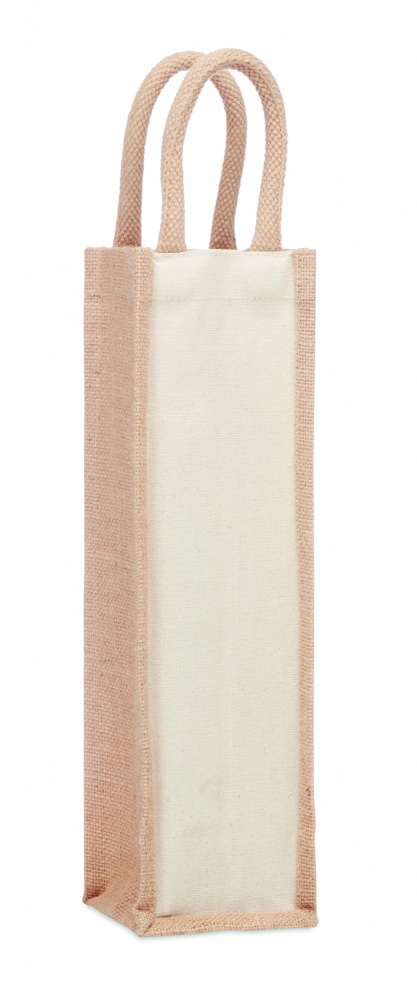 Logo trade promotional items picture of: Jute wine bag for one bottle