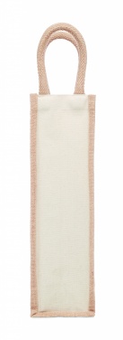 Logo trade advertising products image of: Jute wine bag for one bottle