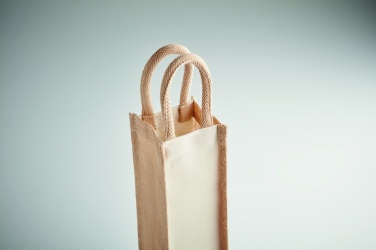 Logo trade advertising product photo of: Jute wine bag for one bottle