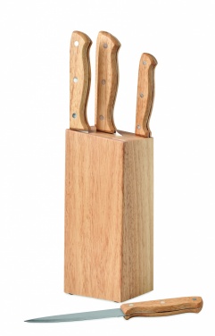 Logotrade promotional products photo of: 5 piece knife set in base