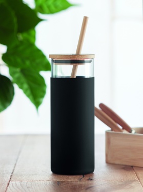 Logotrade corporate gifts photo of: Glass tumbler 450ml bamboo lid