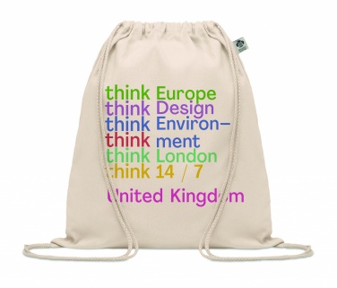 Logotrade business gift image of: Organic cotton drawstring bag