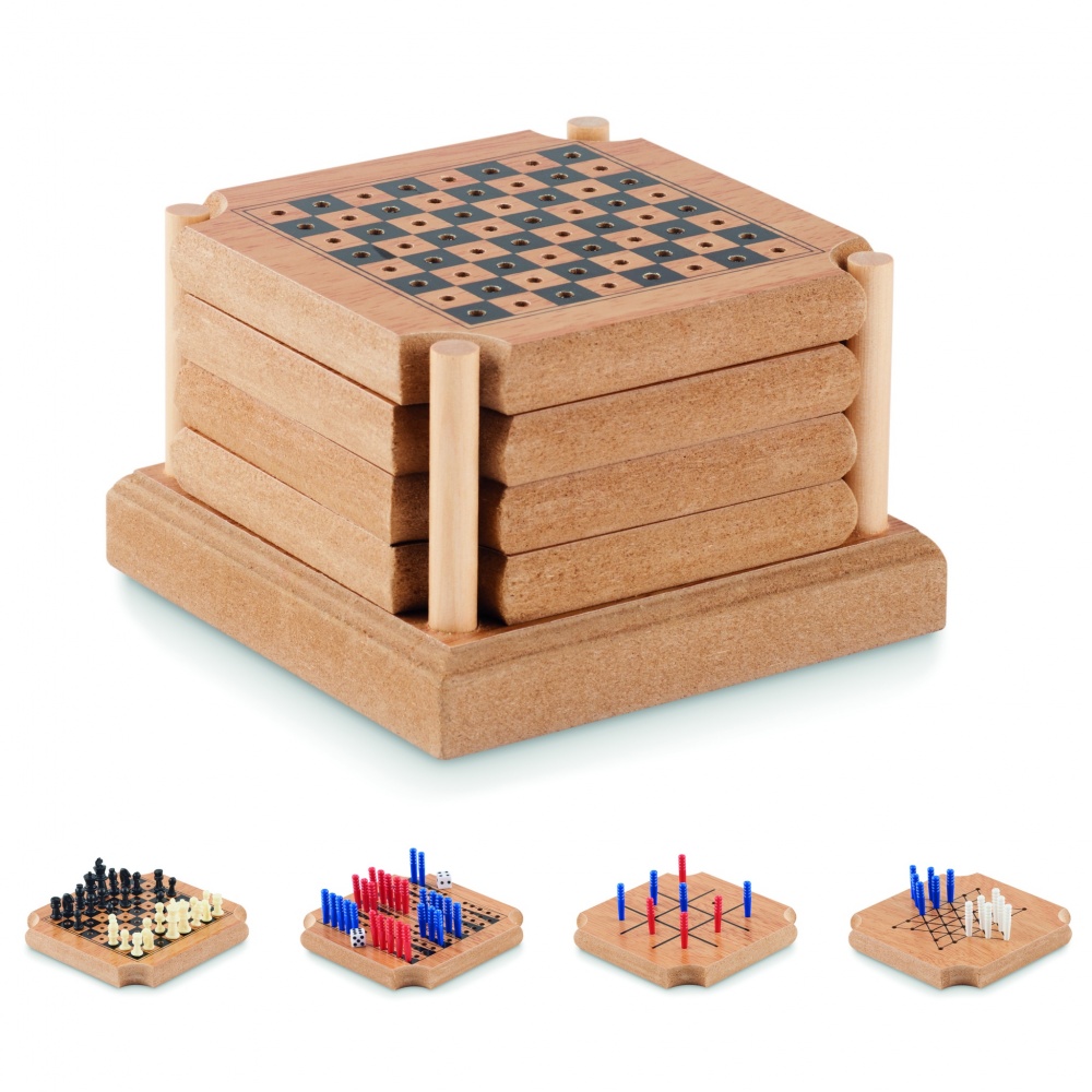 Logotrade promotional product image of: 4-piece coaster game set