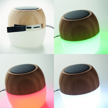 Logo trade business gifts image of: 5.0 wireless bamboo speaker