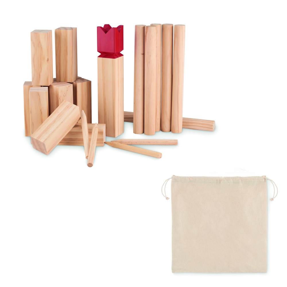 Logo trade promotional merchandise picture of: Pinewood outdoor throwing game