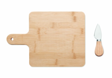 Logo trade corporate gifts image of: Cheese board set in bamboo Bremen