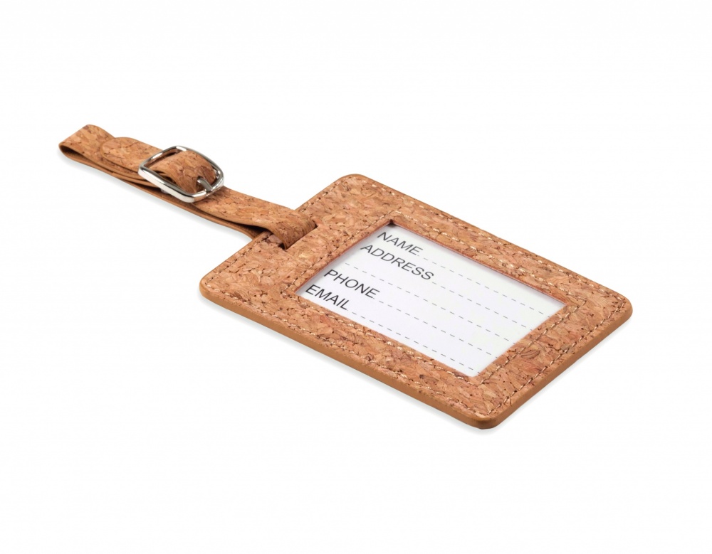 Logo trade promotional gift photo of: Cork luggage tag