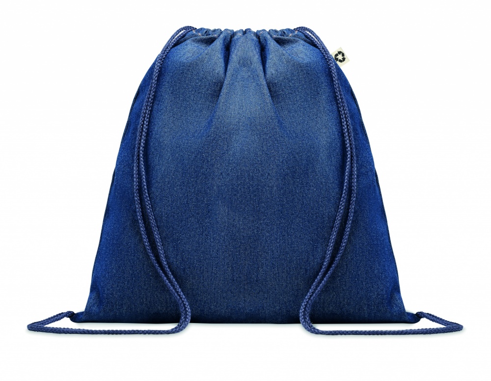 Logo trade promotional products picture of: Recycled denim drawstring bag