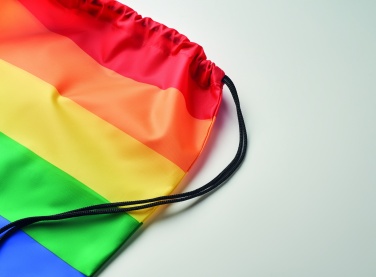 Logo trade promotional items picture of: Rainbow RPET drawstring bag