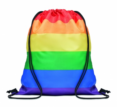 Logo trade promotional items picture of: Rainbow RPET drawstring bag