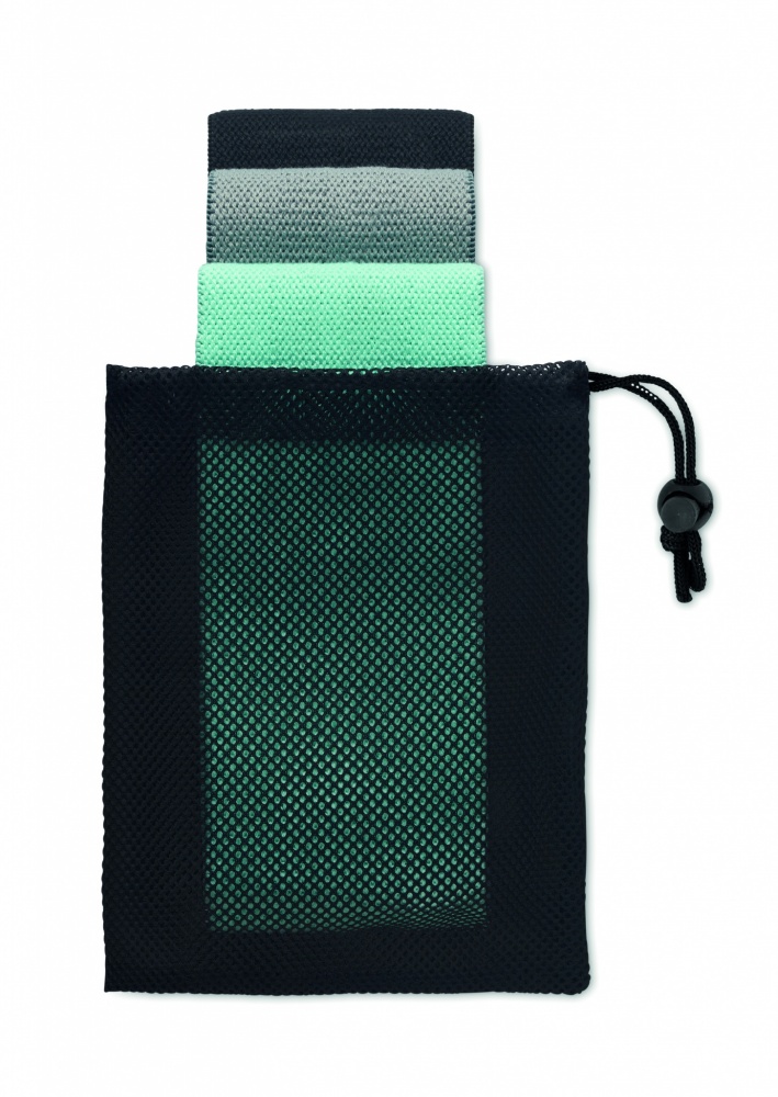 Logo trade promotional items picture of: Set of 3 fitness bands in pouch